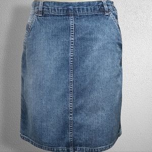 Vintage Y2K Calvin Klein Blue Jean Mini Skirt